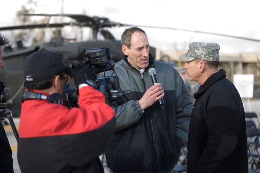 Aaron in Iraq with General David Petraeus
