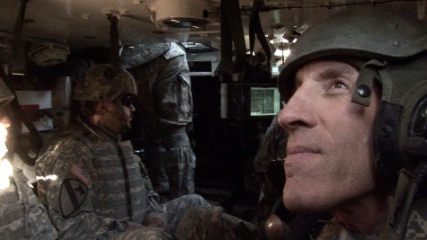 Aaron with the troops in Iraq