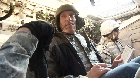 Aaron with the troops in Iraq